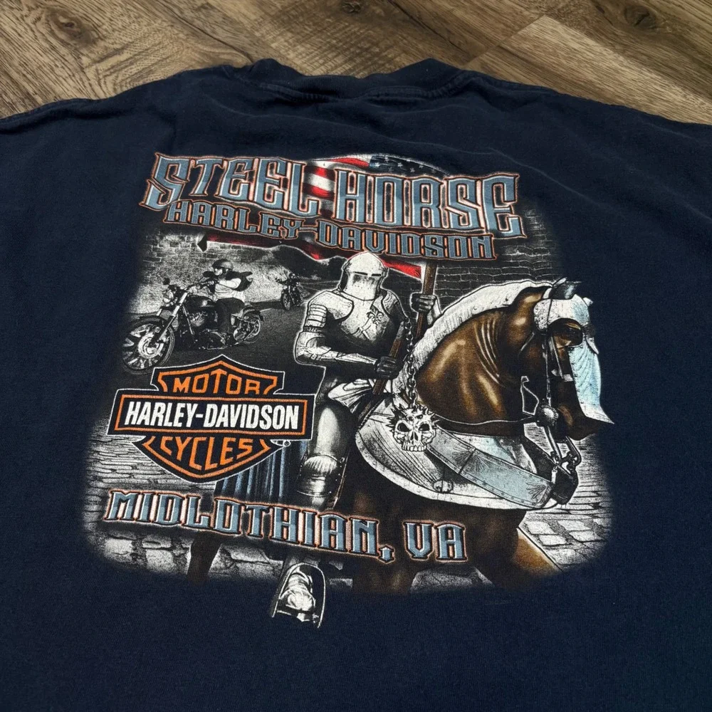 Harley-Davidson American Tradition Pinup Steel Horse Midlothian VA T-Shirt XL‎